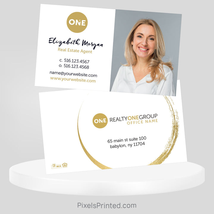 Realty ONE Group real estate business cards Business Cards PixelsPrinted 