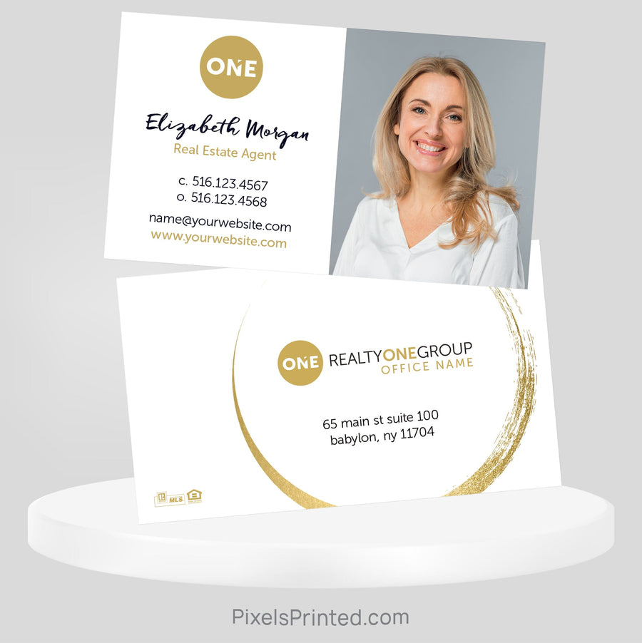 Realty ONE Group real estate business cards Business Cards PixelsPrinted 