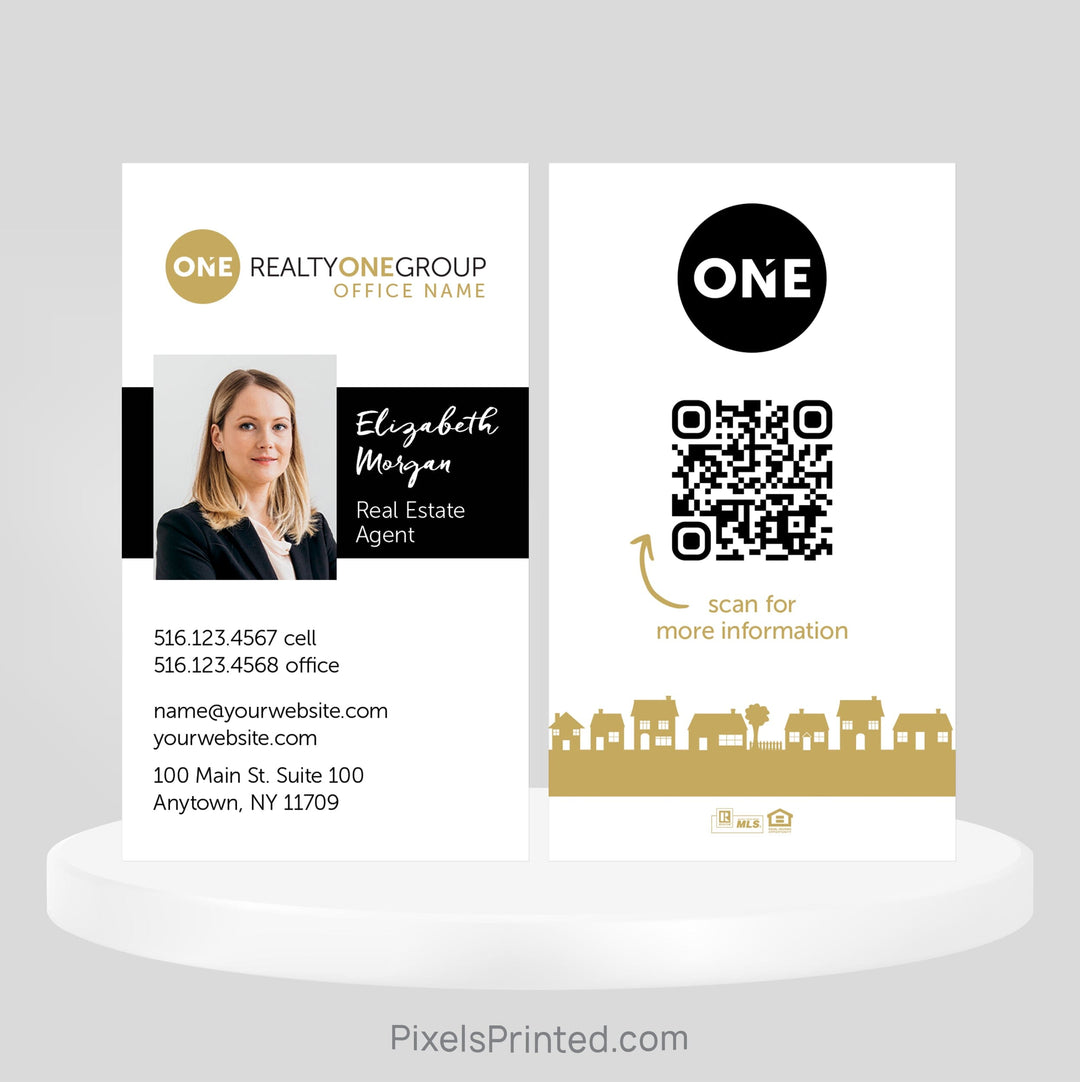 Realty ONE Group real estate business cards Business Cards PixelsPrinted 