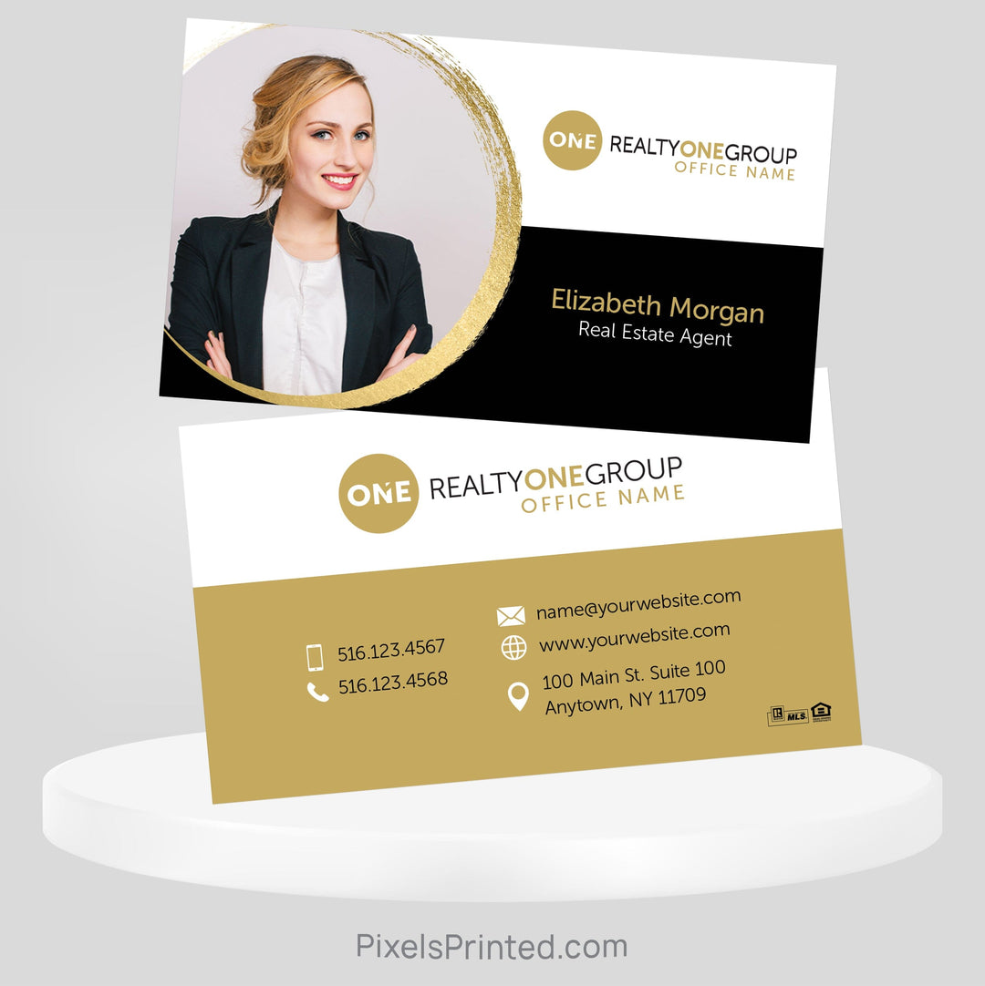 Realty ONE Group real estate business cards Business Cards PixelsPrinted 