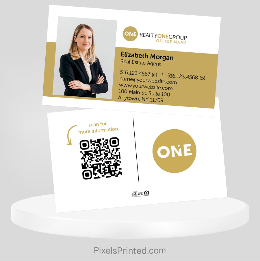 Realty ONE Group real estate business cards Business Cards PixelsPrinted 