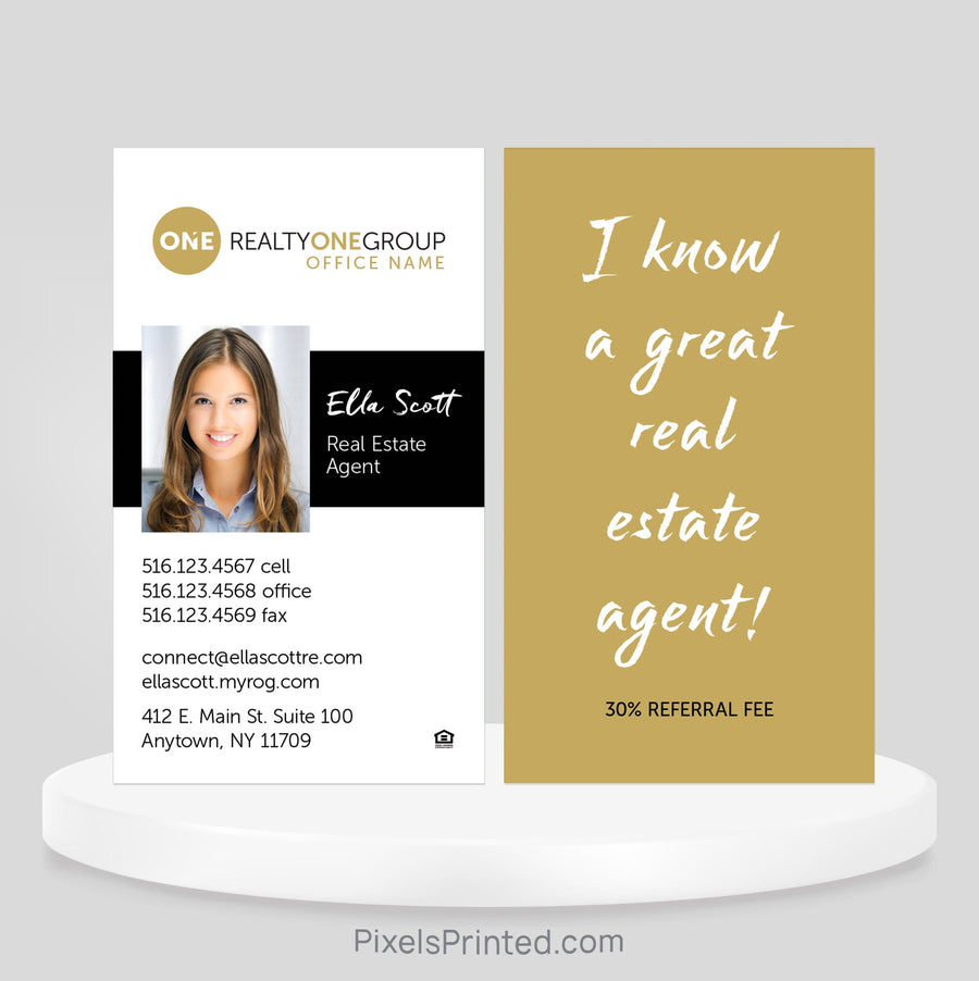 Realty ONE Group referral business cards Business Cards PixelsPrinted 