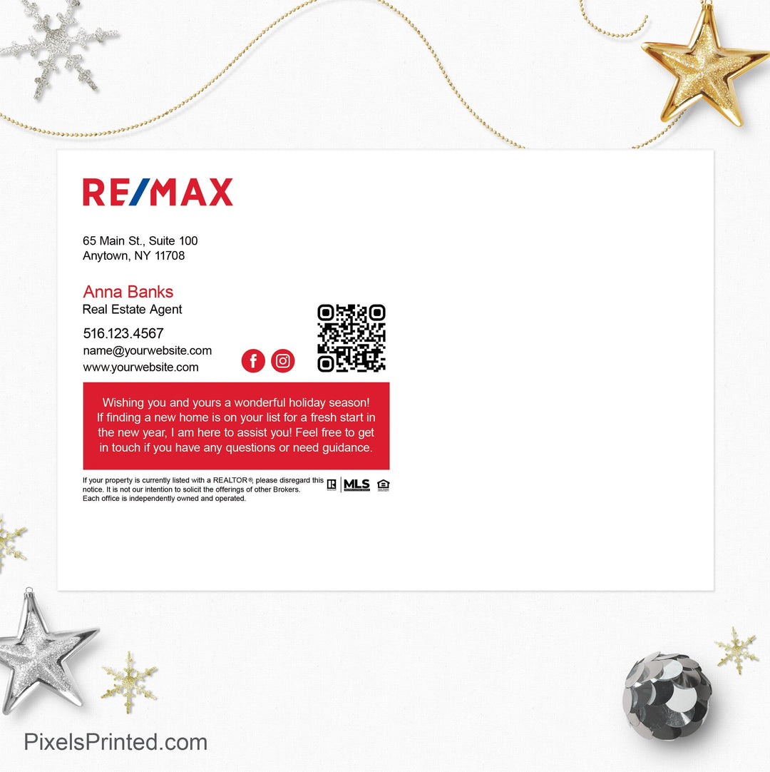 REMAX real estate Christmas fun activities postcards PixelsPrinted 