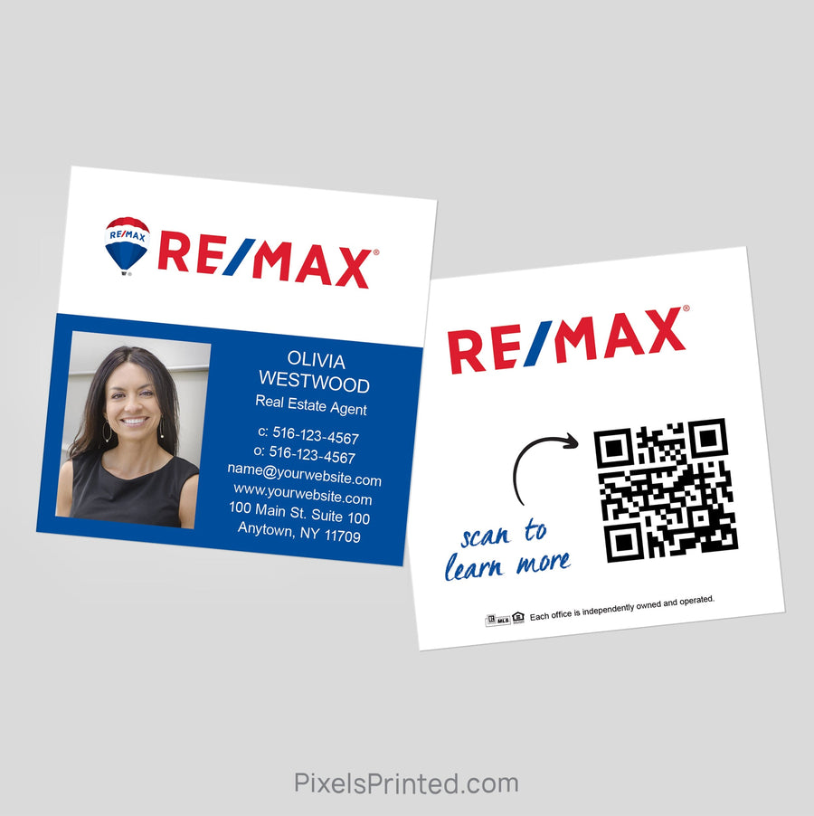 REMAX square business cards Business Cards PixelsPrinted 
