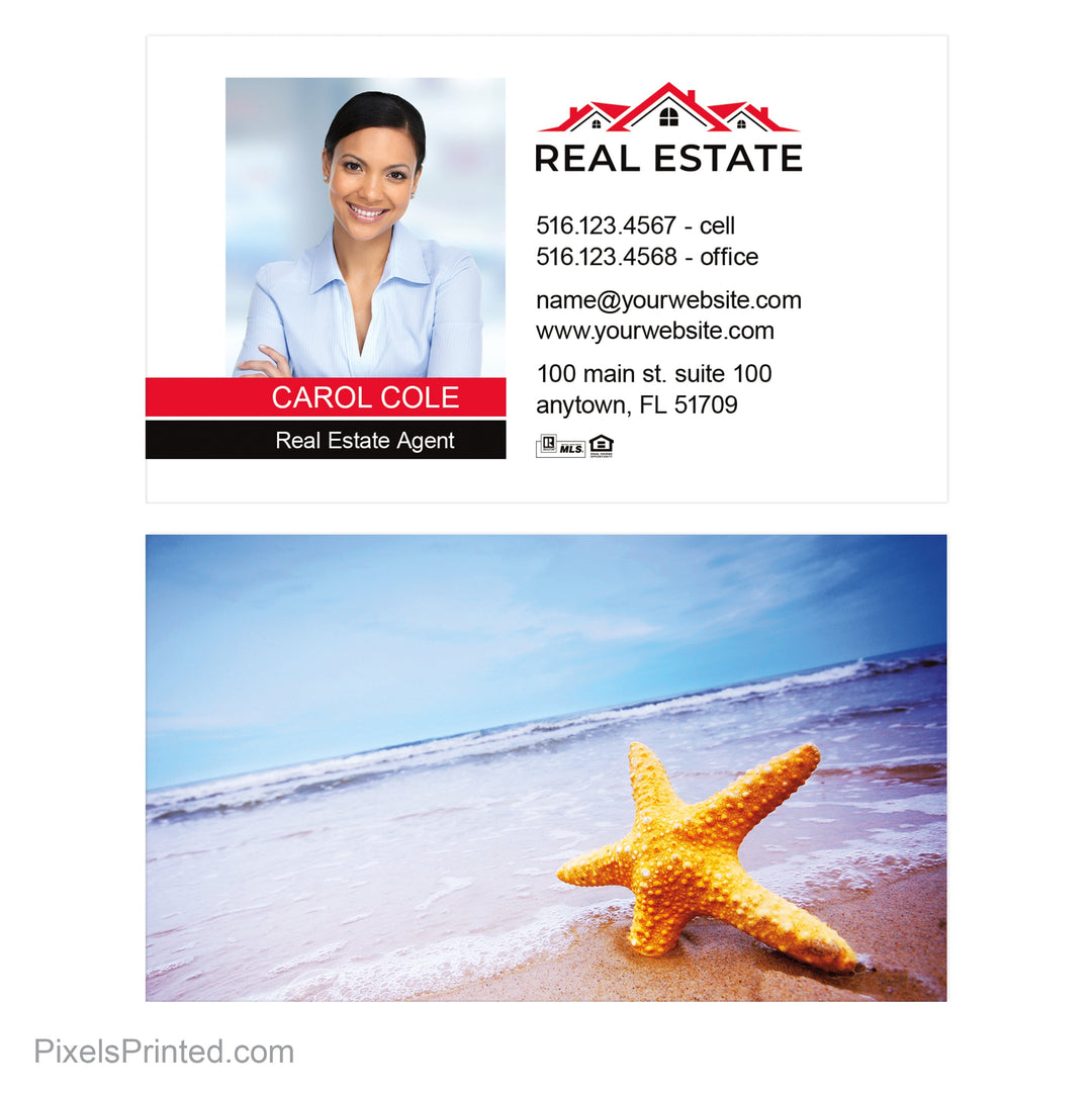 beach Independent real estate business cards Business Cards PixelsPrinted 
