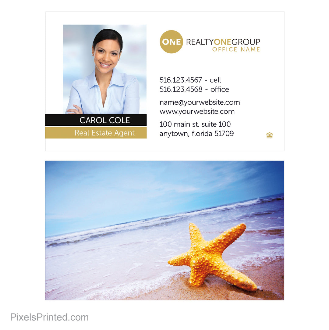 beach Realty ONE Group business cards PixelsPrinted 