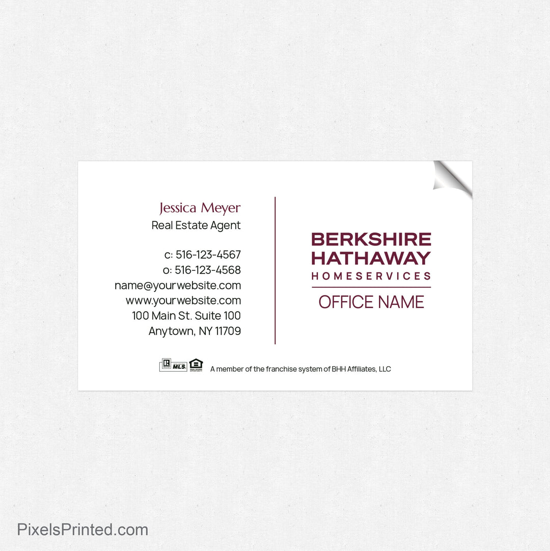Berkshire Hathaway business card stickers PixelsPrinted 