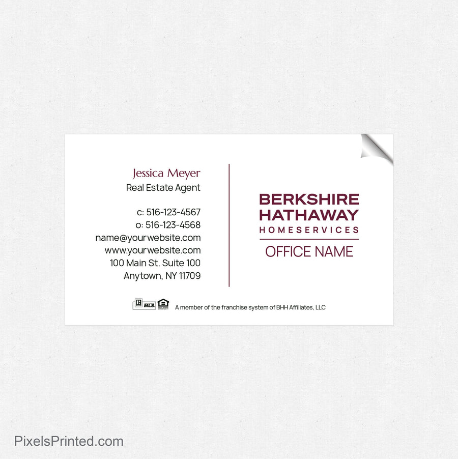 Berkshire Hathaway business card stickers PixelsPrinted 