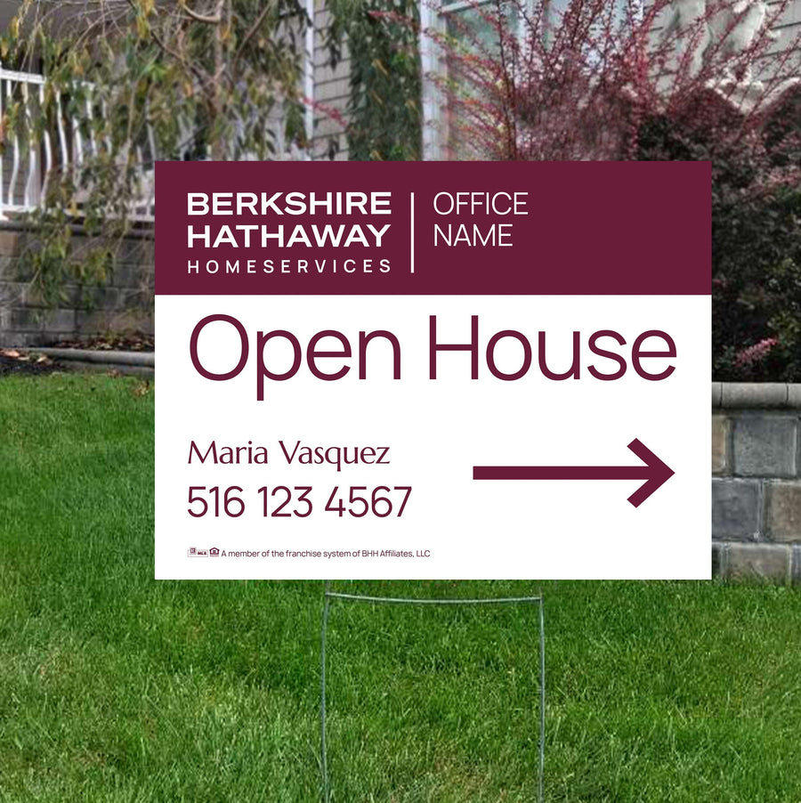 Berkshire Hathaway open house yard signs yard signs PixelsPrinted 