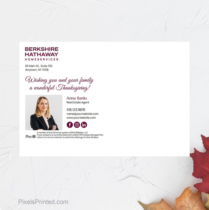Berkshire Hathaway Thanksgiving cheat sheet postcards PixelsPrinted 