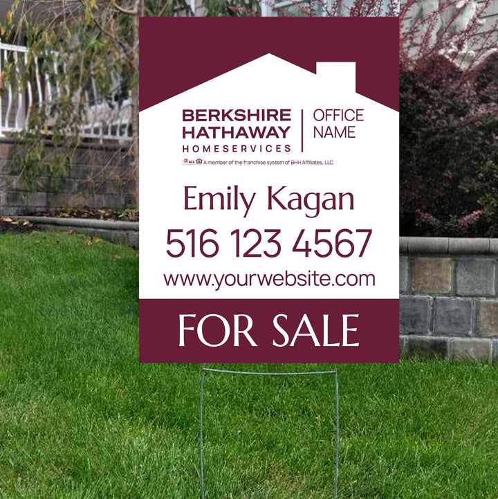 Berkshire Hathaway yard signs, for sale signs, open house signs, realtor yard signs