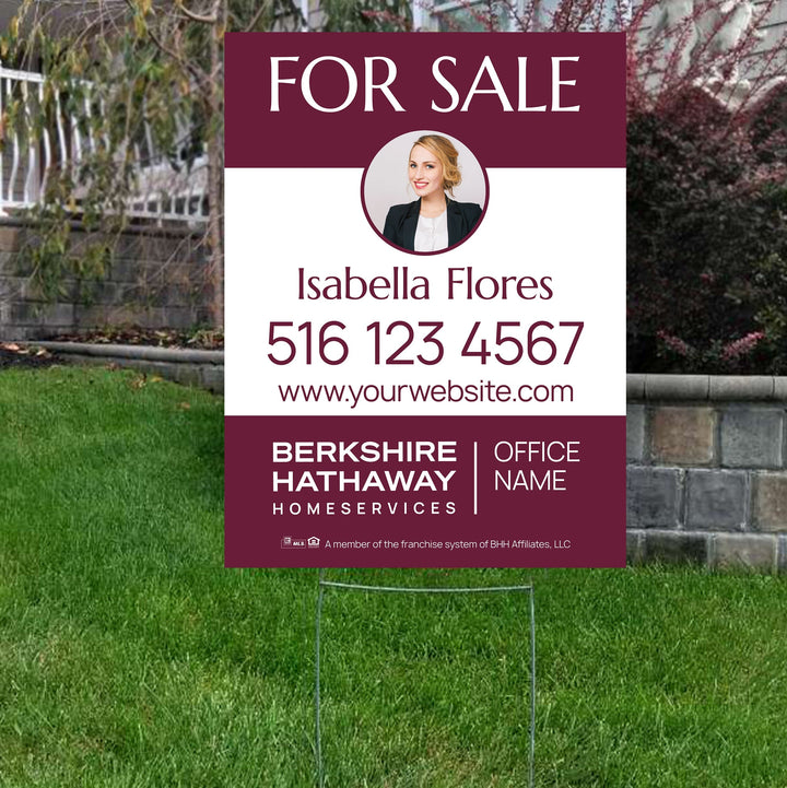 Berkshire Hathaway yard signs, for sale signs, open house signs, realtor yard signs