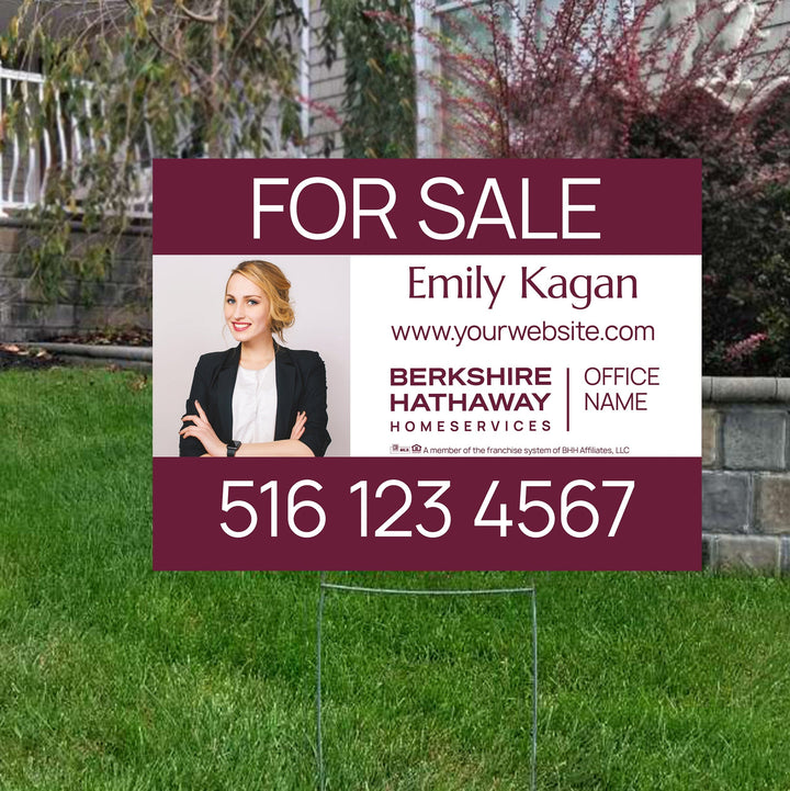 Berkshire Hathaway yard signs, for sale signs, open house signs, realtor yard signs