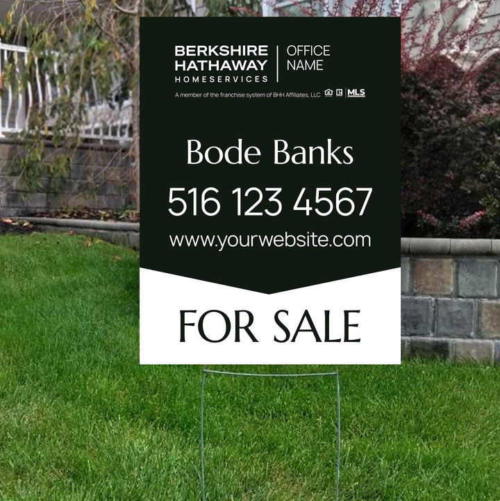 Berkshire Hathaway yard signs, for sale signs, open house signs, realtor yard signs