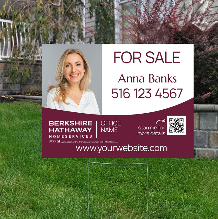 Berkshire Hathaway yard signs, for sale signs, open house signs, realtor yard signs