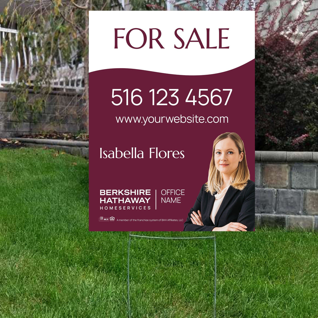 Berkshire Hathaway yard signs, for sale signs, open house signs, realtor yard signs