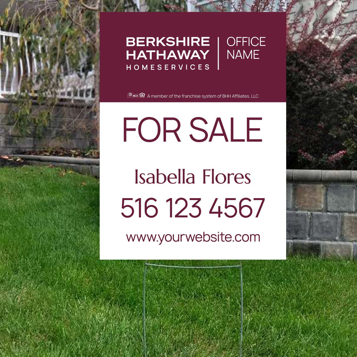 Berkshire Hathaway yard signs, for sale signs, open house signs, realtor yard signs