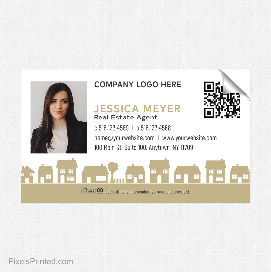 Century 21 business card stickers PixelsPrinted 