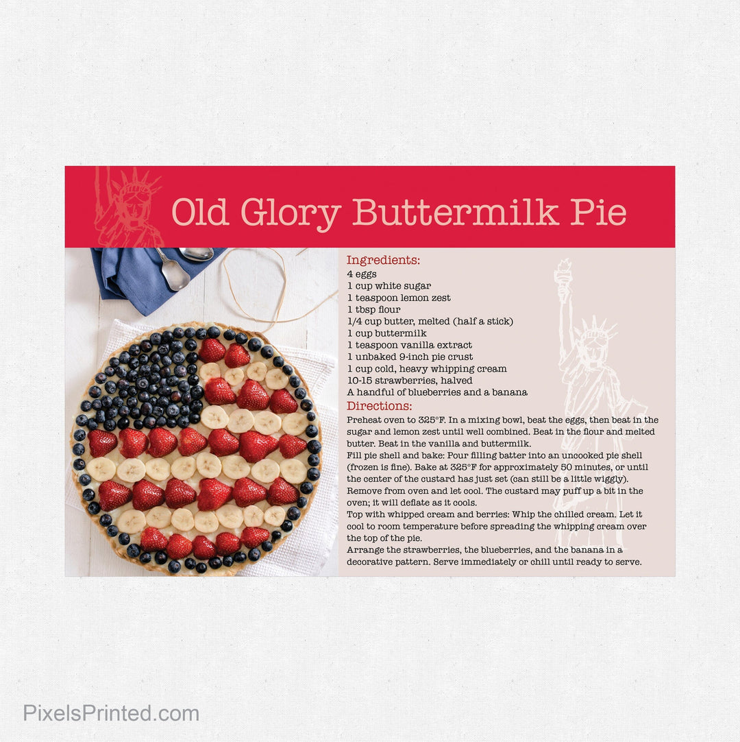 Century 21 Independence Day recipe postcards PixelsPrinted 