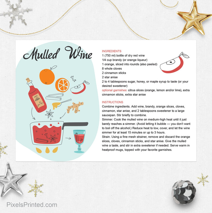 Coldwell Banker Christmas holiday recipe postcards postcards PixelsPrinted 