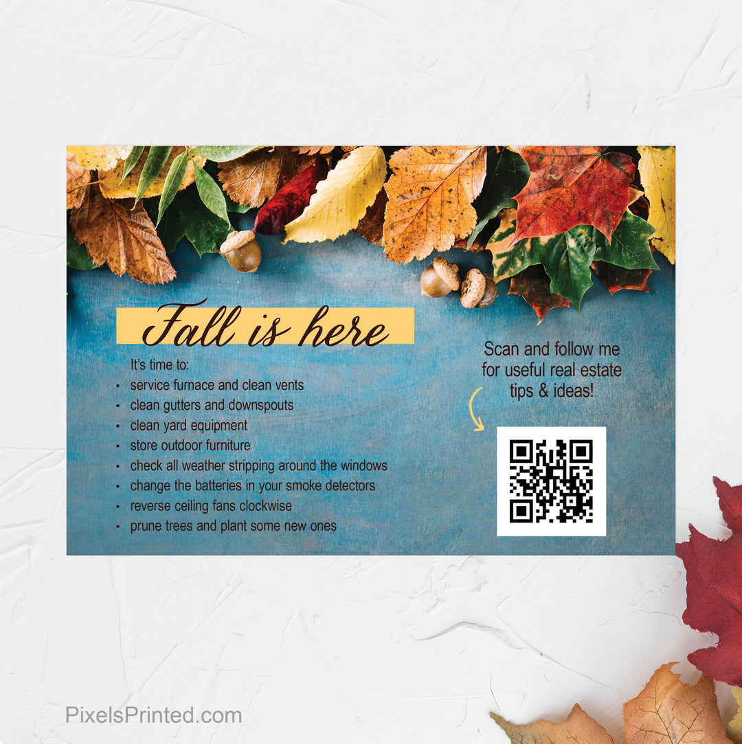 Coldwell Banker fall maintenance checklist postcards PixelsPrinted 