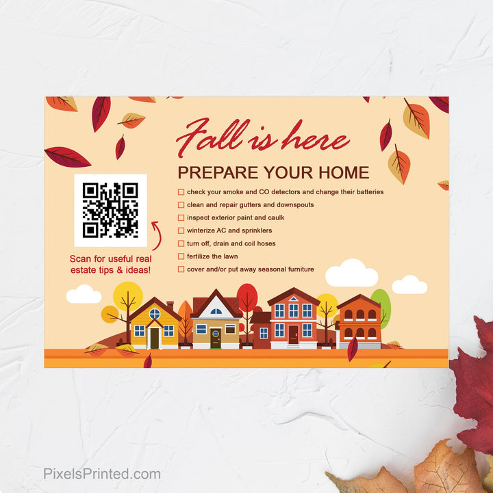 ERA real estate fall maintenance checklist postcards PixelsPrinted 