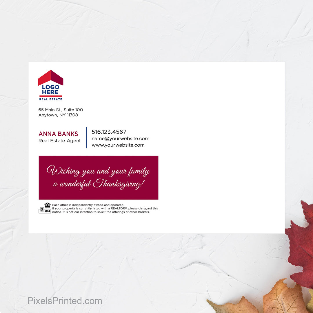 ERA real estate Thanksgiving postcards postcards PixelsPrinted 