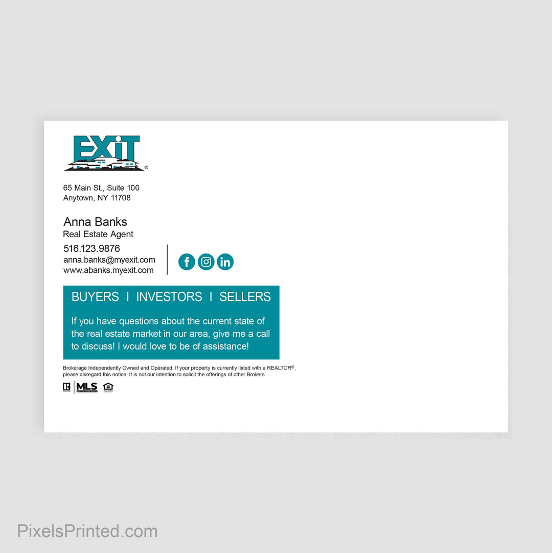 EXIT real estate postcards postcards PixelsPrinted 