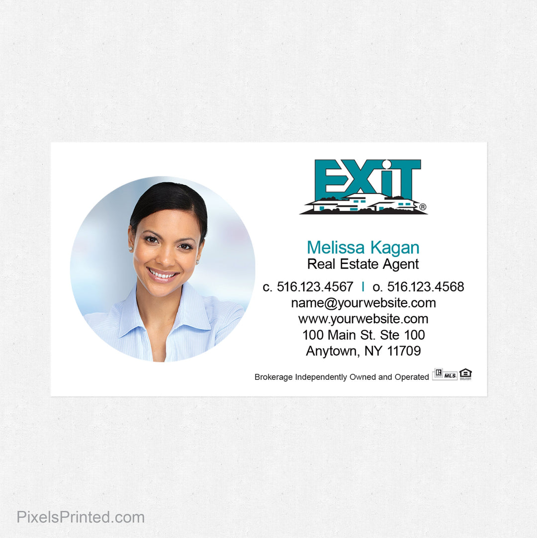 EXIT realty business card magnets PixelsPrinted 