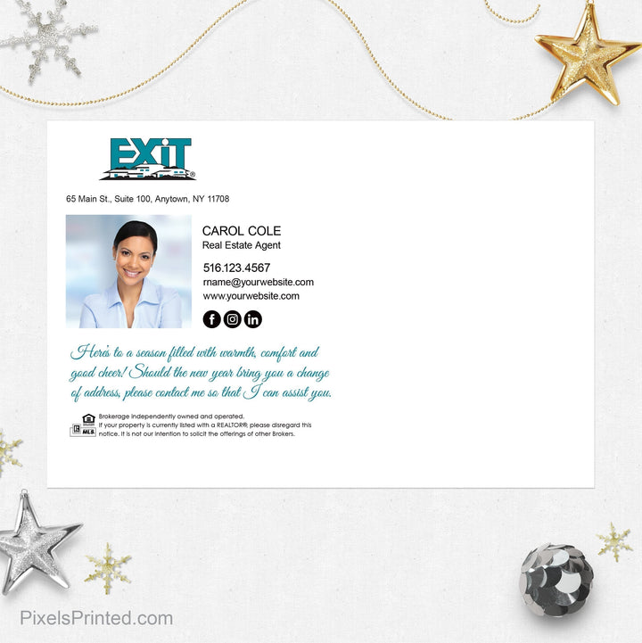 EXIT realty Christmas postcards postcards PixelsPrinted 