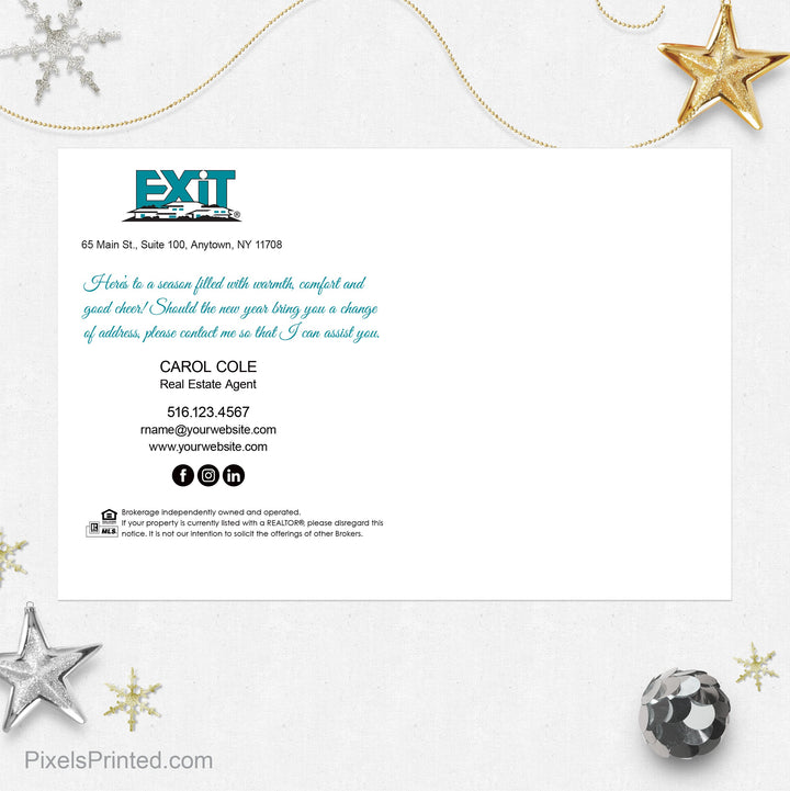 EXIT realty Christmas postcards postcards PixelsPrinted 