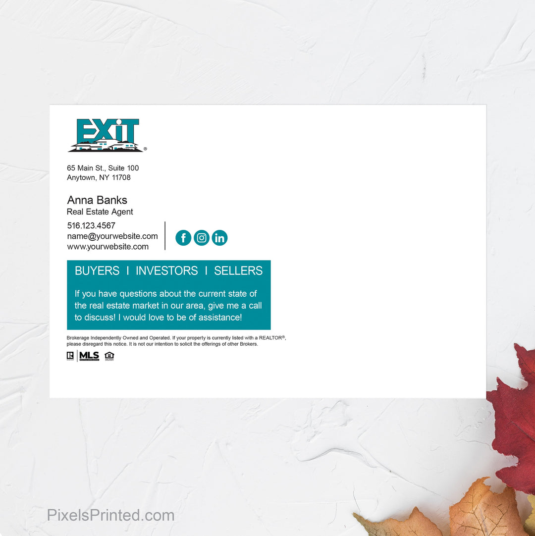EXIT realty fall maintenance postcards postcards PixelsPrinted 