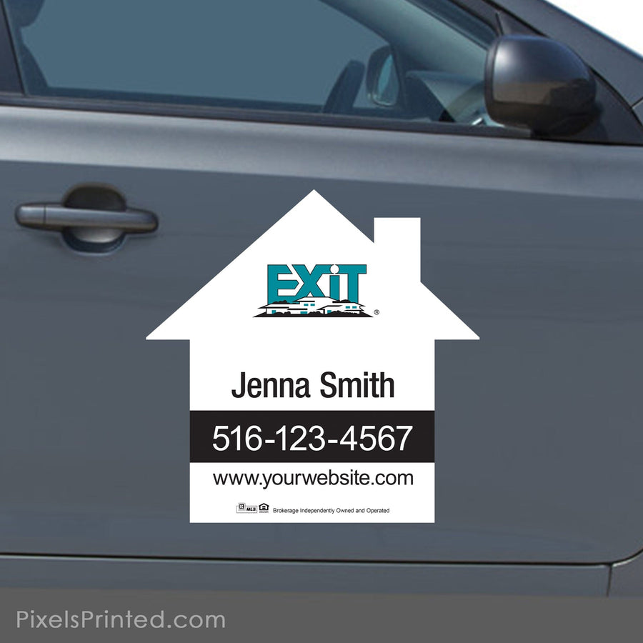 EXIT realty house shaped car magnets PixelsPrinted 
