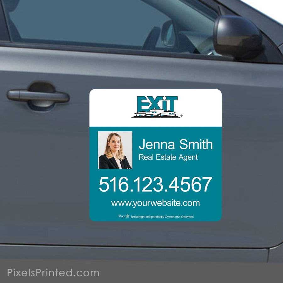 EXIT realty square car magnets PixelsPrinted 