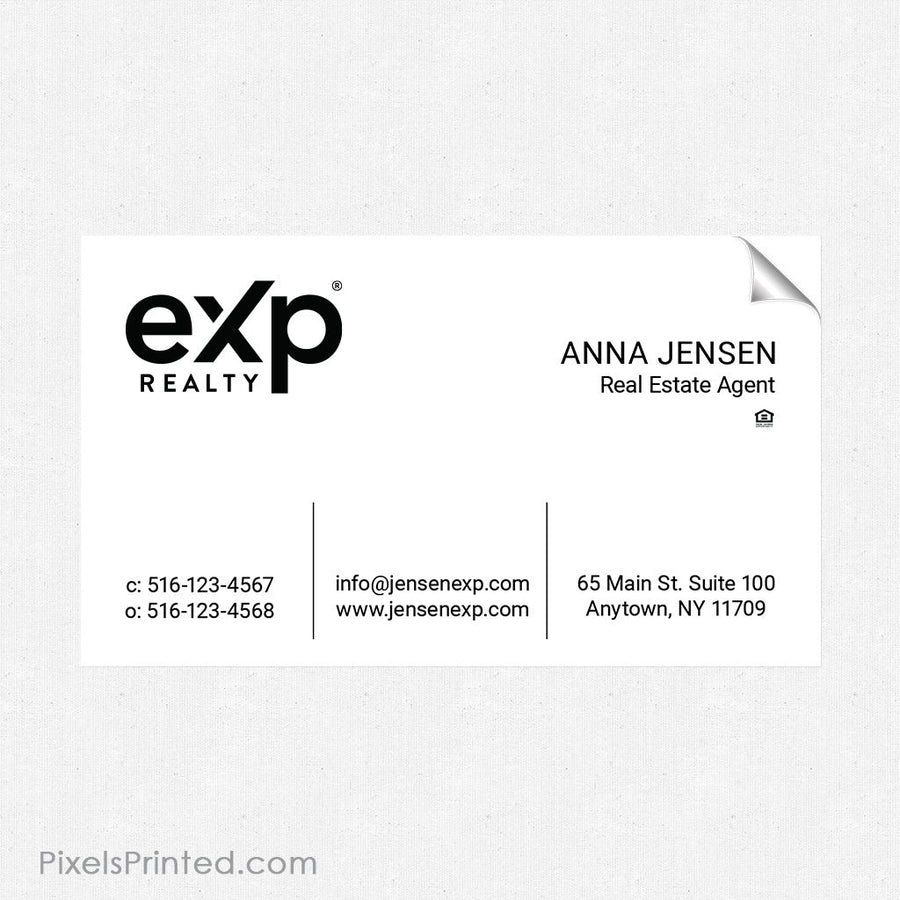  EXP realty business card stickers
