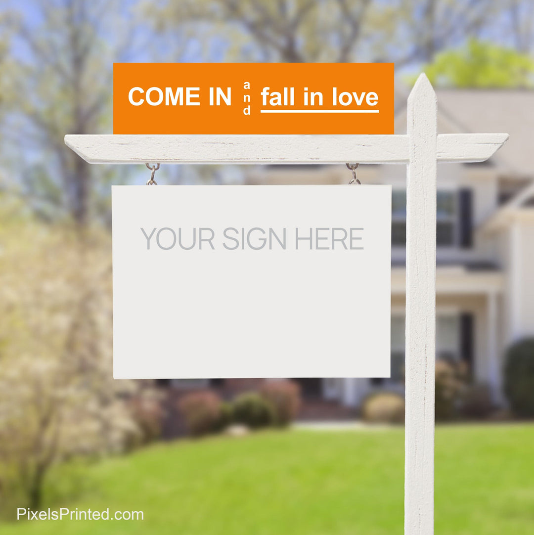 EXP realty fall in love sign riders PixelsPrinted 