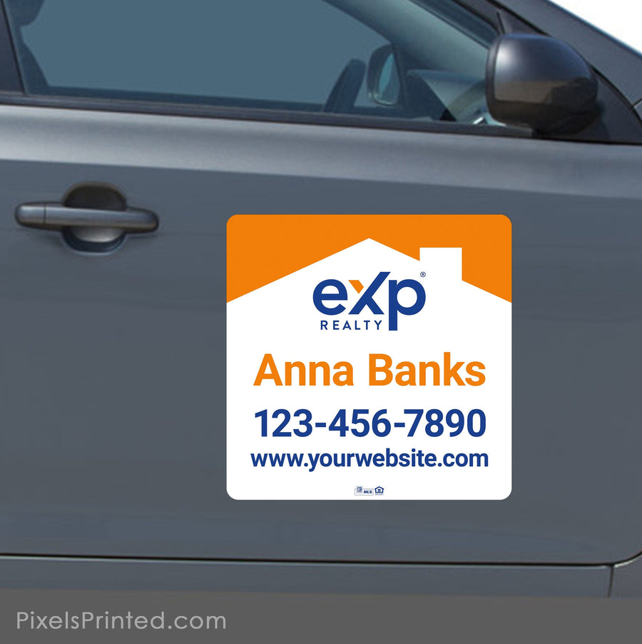 EXP realty square car magnets PixelsPrinted 