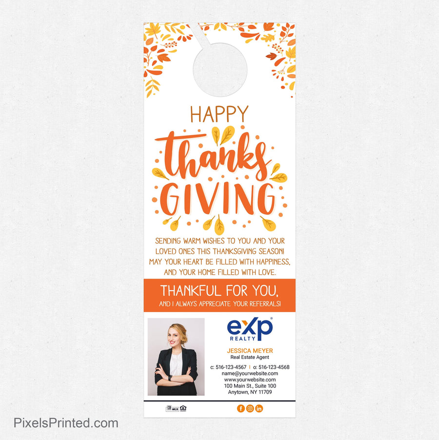 EXP realty Thanksgiving Day door hangers PixelsPrinted 