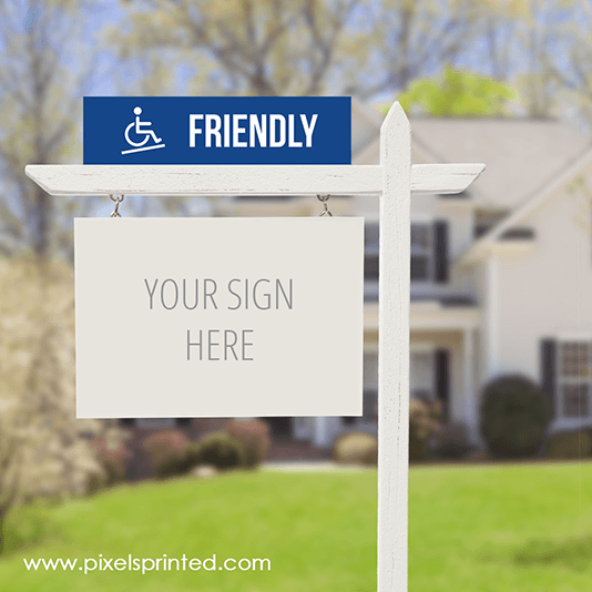 handicap real estate sign riders PixelsPrinted 