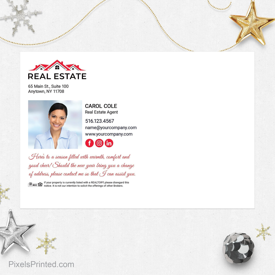 Independent real estate Christmas recipe postcards postcards PixelsPrinted 