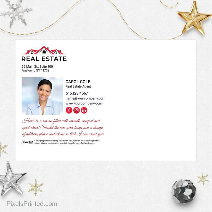 Independent real estate Christmas recipe postcards postcards PixelsPrinted 