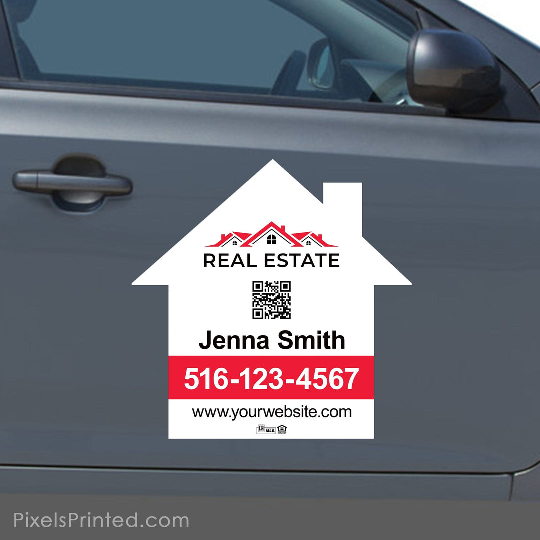 Independent real estate house shaped car magnets PixelsPrinted 