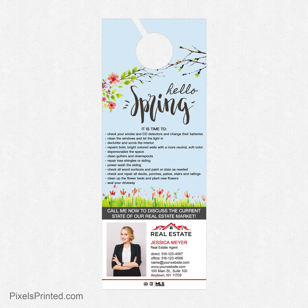 Independent real estate spring door hangers PixelsPrinted 