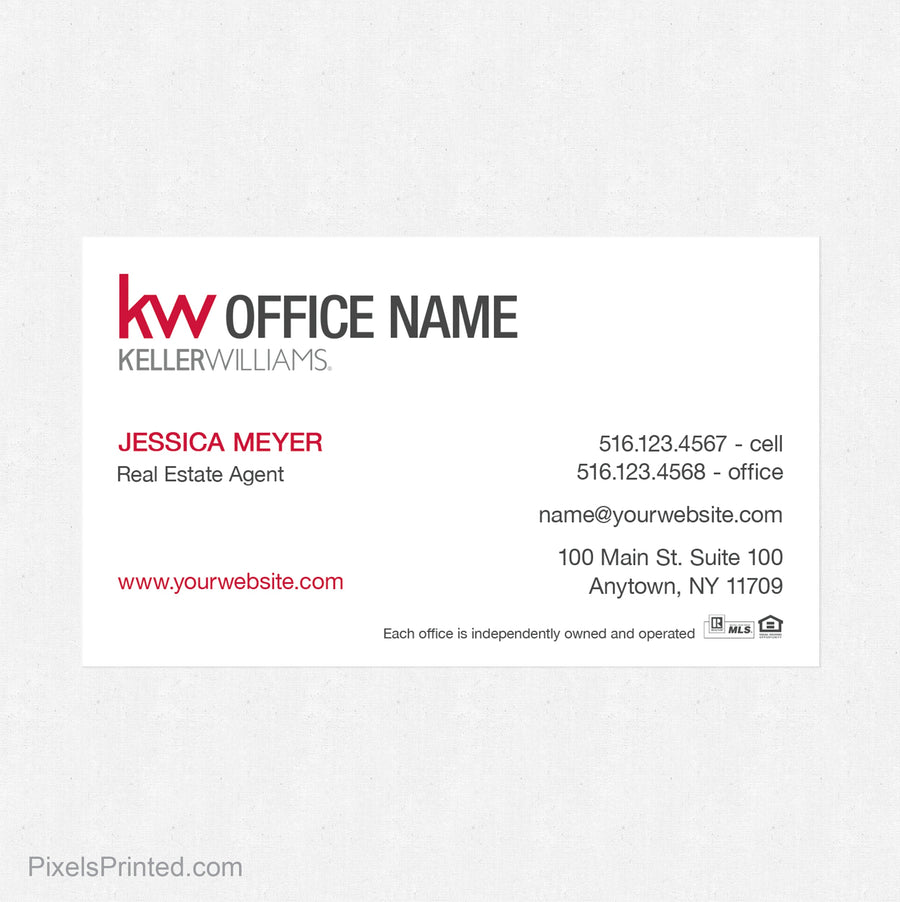 Keller Williams business card magnets PixelsPrinted 