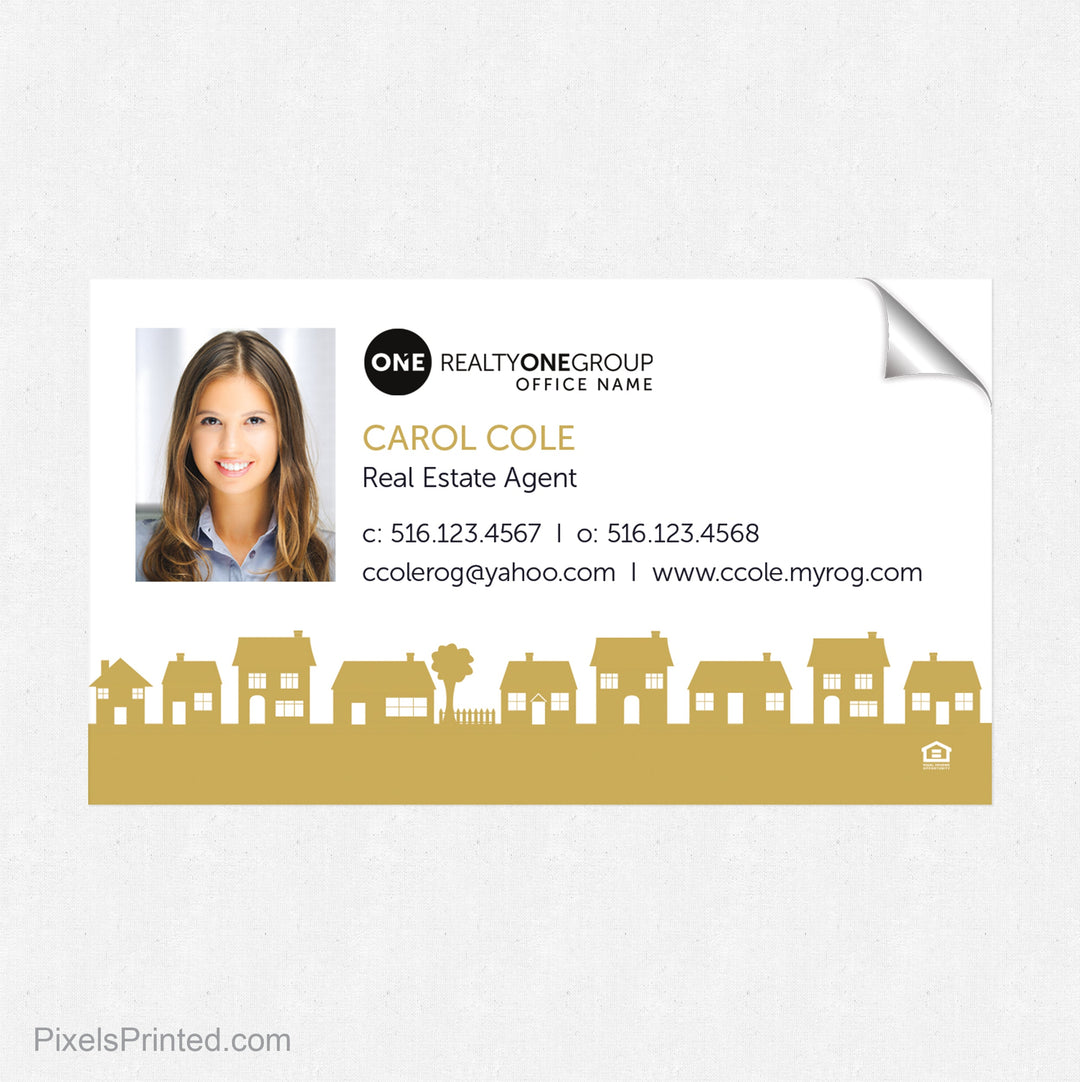 Realty One Group business card stickers sticker PixelsPrinted 