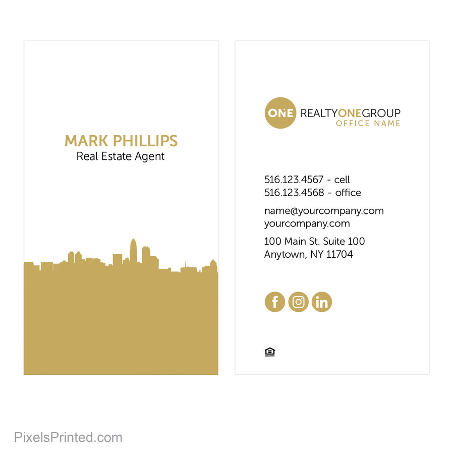 Realty ONE Group business cards PixelsPrinted 