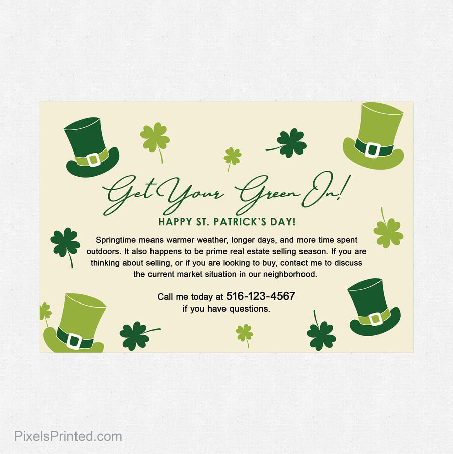 Realty ONE Group St. Patrick's Day postcards PixelsPrinted 