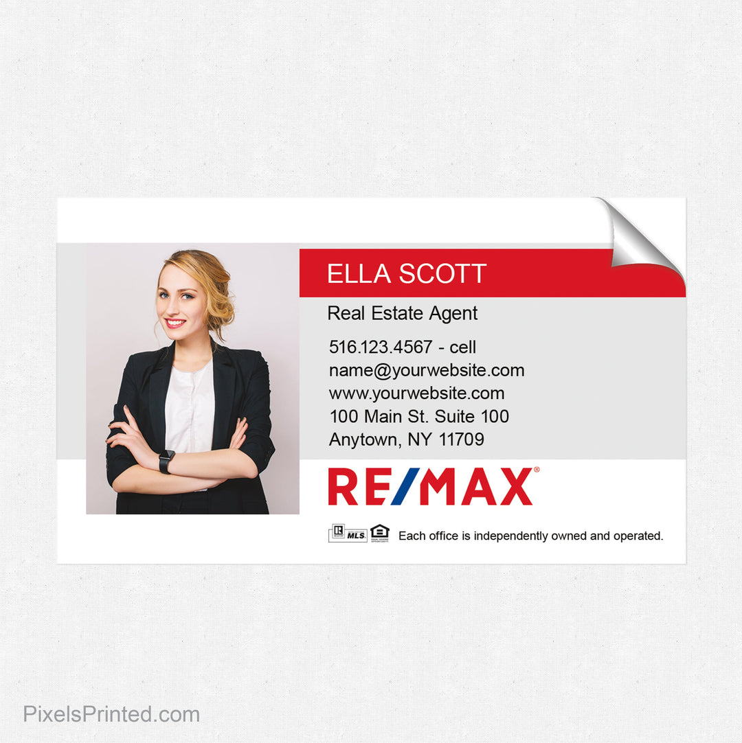 REMAX business card stickers PixelsPrinted 