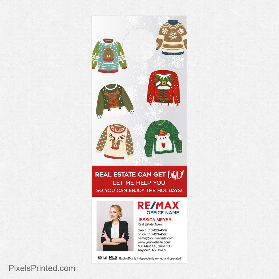 REMAX real estate Christmas door hangers PixelsPrinted 